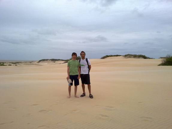 Com o sobrinho em Itaúnas - ES